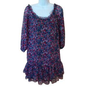 ---  Multi Color Printed Dress Size Small